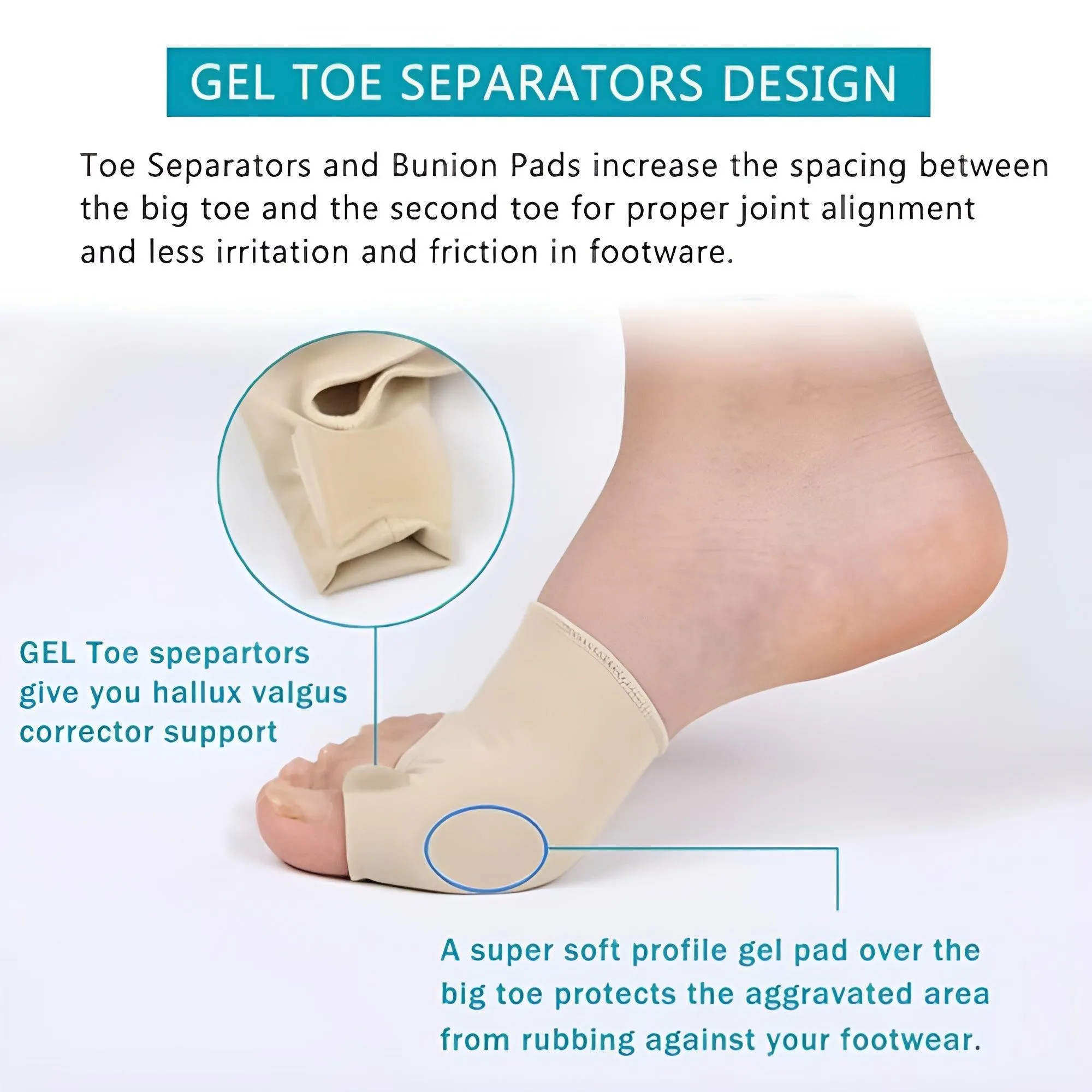 7 Piece Toe Alignment Bunion Relief Kit – Comfort and Support