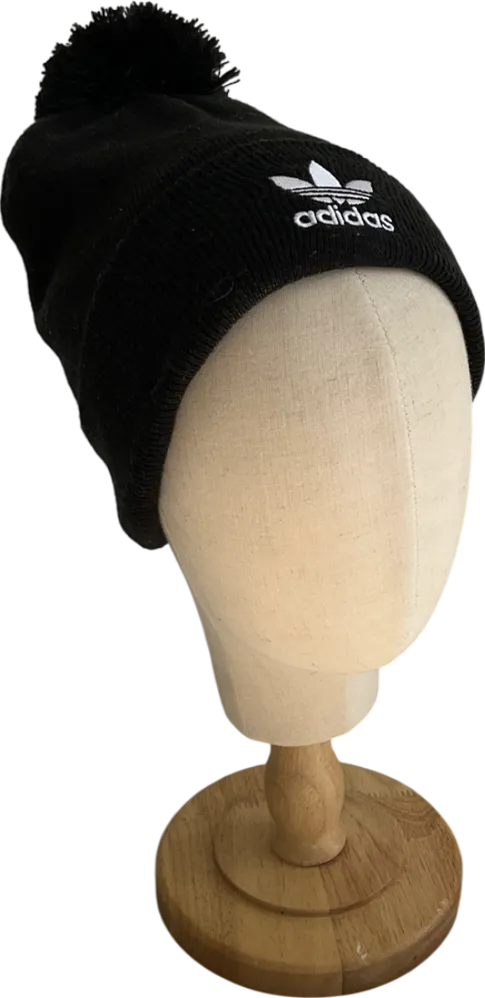 adidas Black Embroidered Logo Bobble Hat One Size