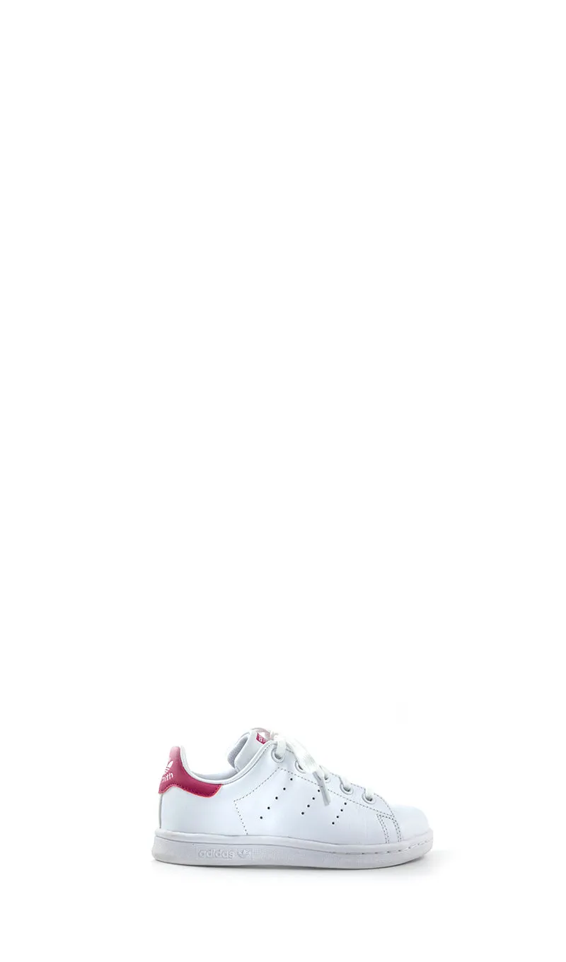 ADIDAS ORIGINAL STAN SMITH Sneaker bimba bianca/rosa in pelle