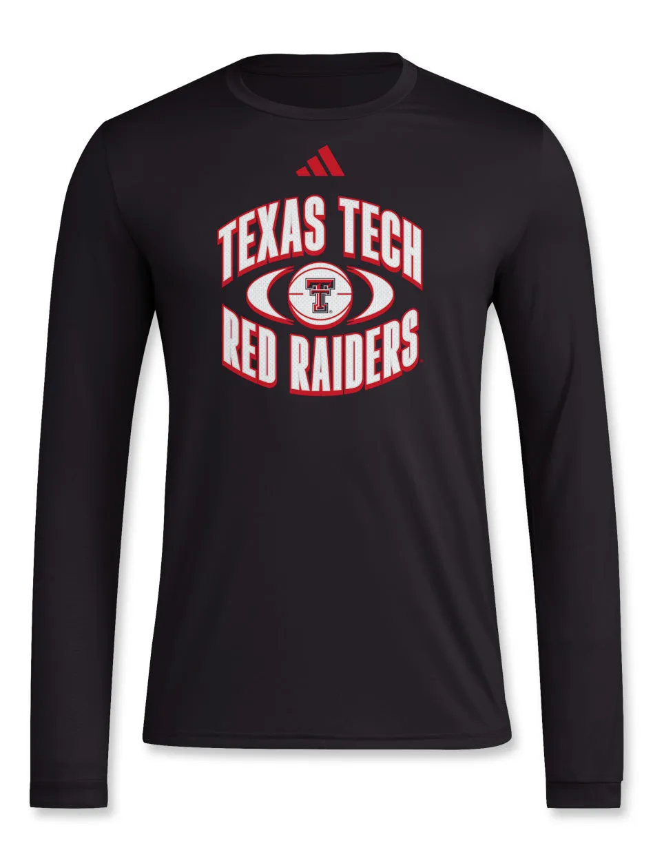 Adidas Texas Tech "Locker On-Court Orbit" 2024 Long Sleeve T-Shirt