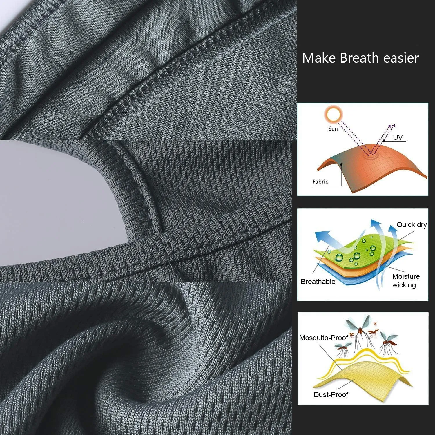Balaclava Face Mask Adjustable Windproof UV Protection Hood