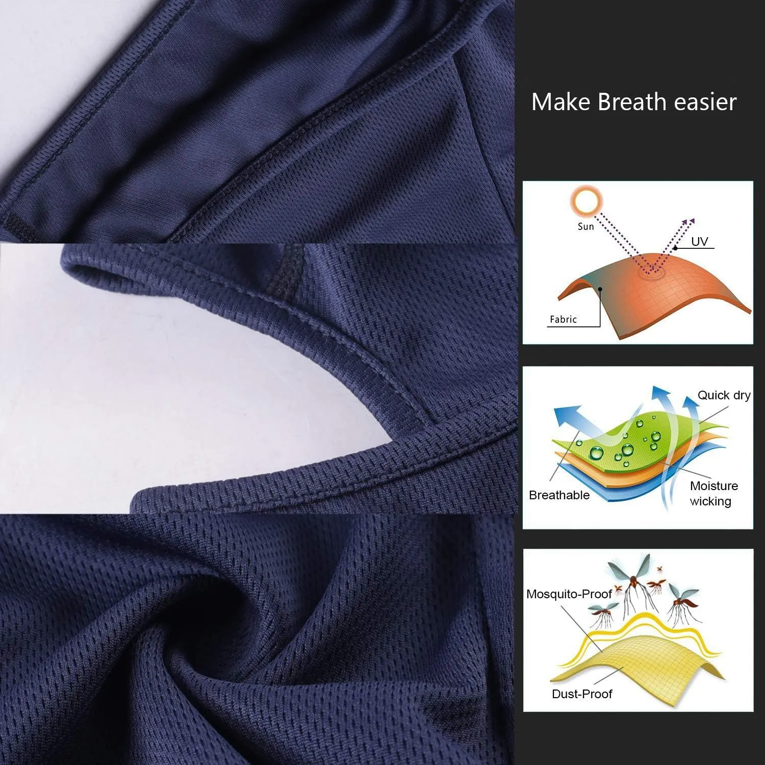Balaclava Face Mask Adjustable Windproof UV Protection Hood