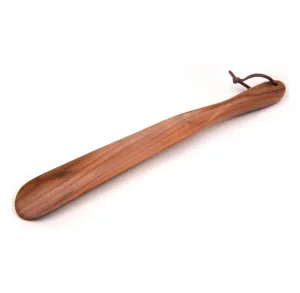Bamber Great Handhold Wood Shoe Horn Wooden Shoehorn with Handle for Seniors, 15 IBlack Walnutnches Color