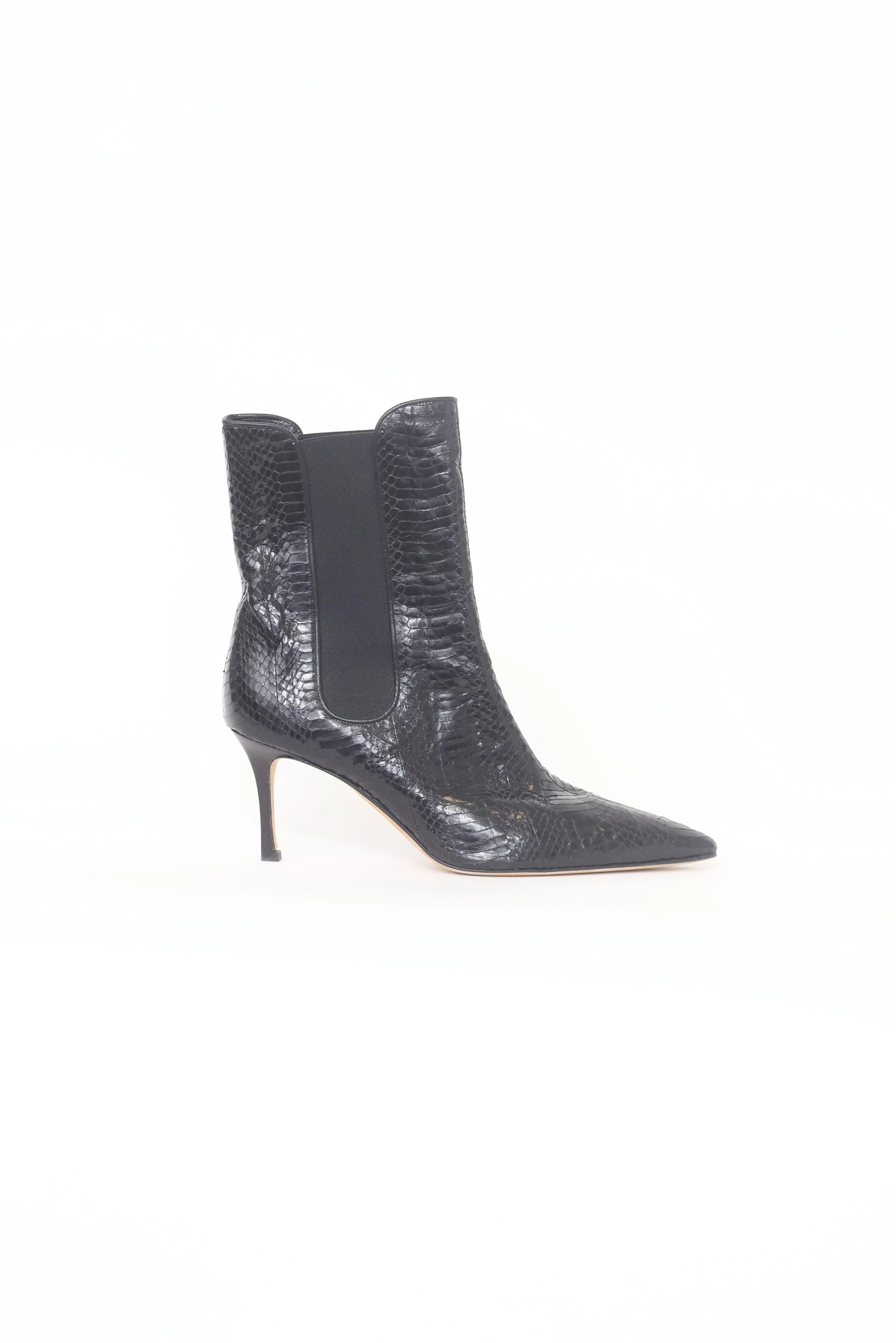 Black Printed Ankle Boots
