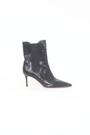 Black Printed Ankle Boots