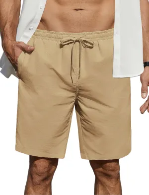 COOFANDY Men's Casual Shorts Elastic Waist Drawstring Lightweight Dry Quick Summer Beach Shorts