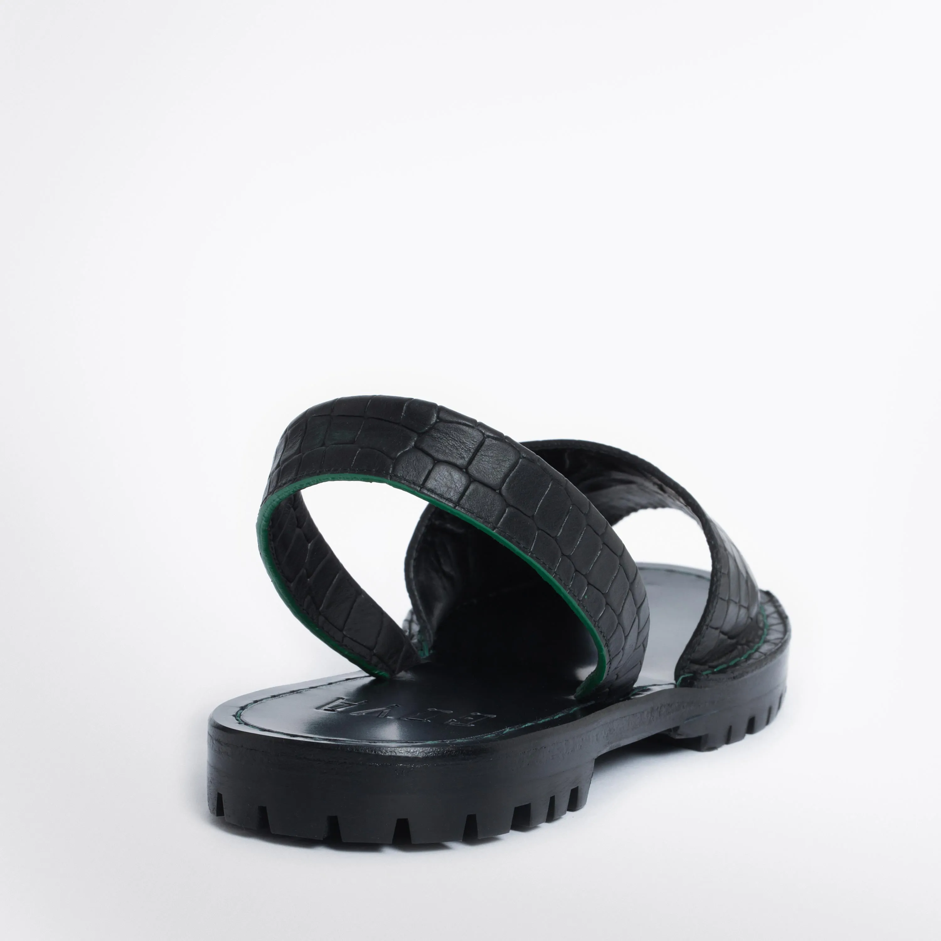 Crocodilia Black Goya Slide