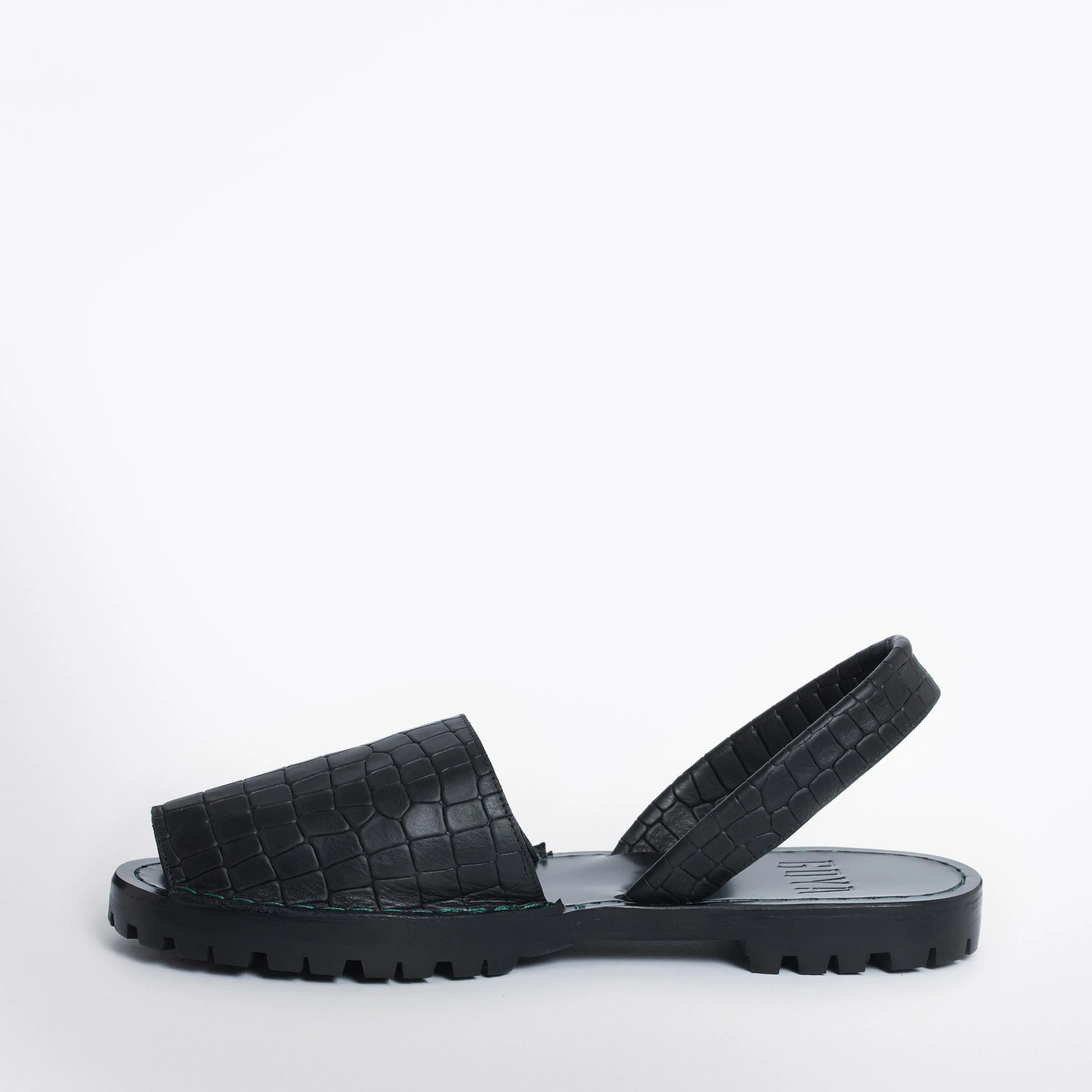 Crocodilia Black Goya Slide