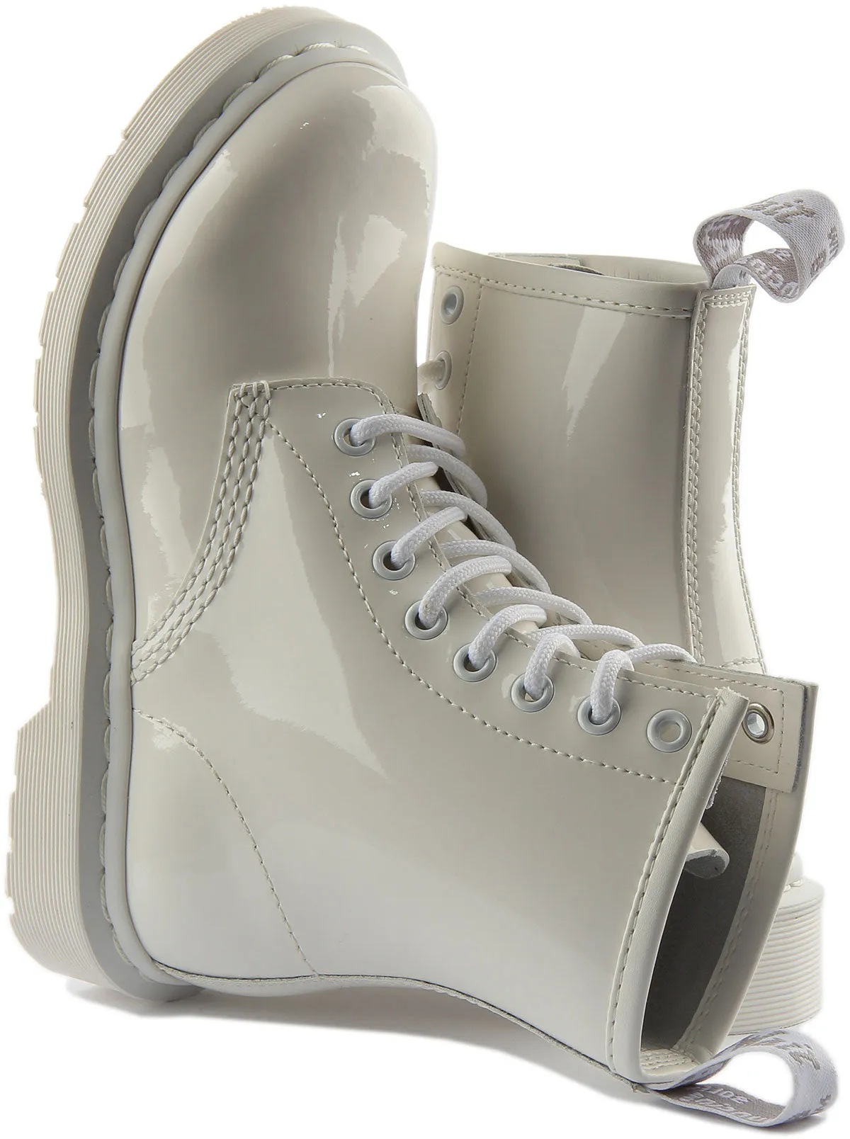 Dr Martens 1460 Mono In White Patent For Women