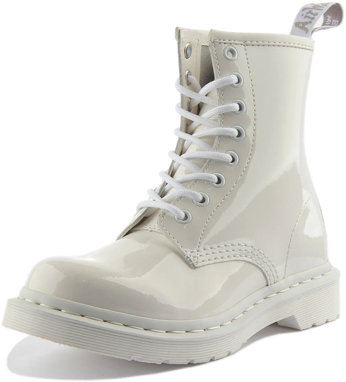 Dr Martens 1460 Mono In White Patent For Women