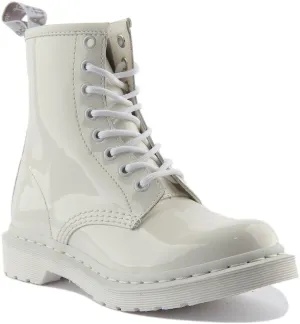 Dr Martens 1460 Mono In White Patent For Women