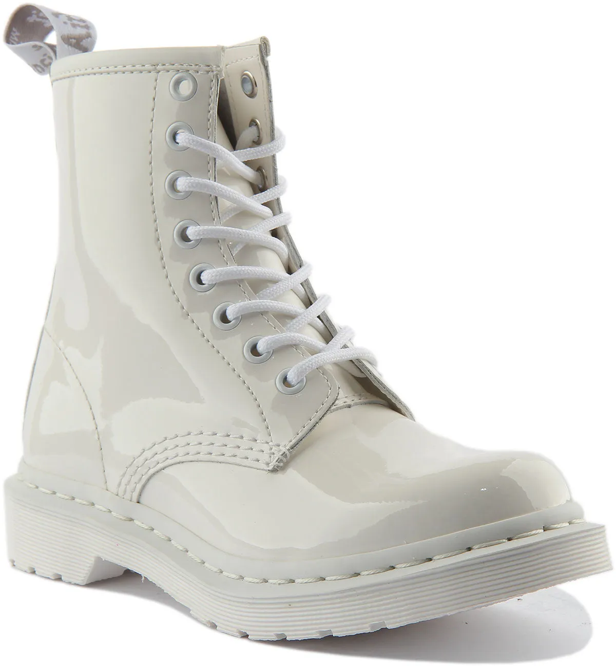 Dr Martens 1460 Mono In White Patent For Women