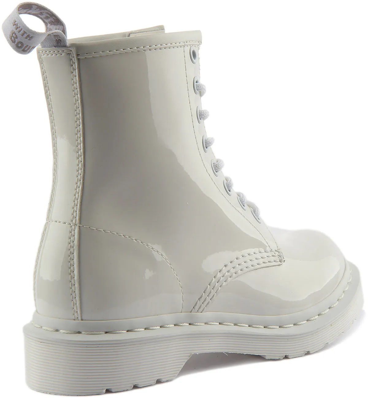 Dr Martens 1460 Mono In White Patent For Women