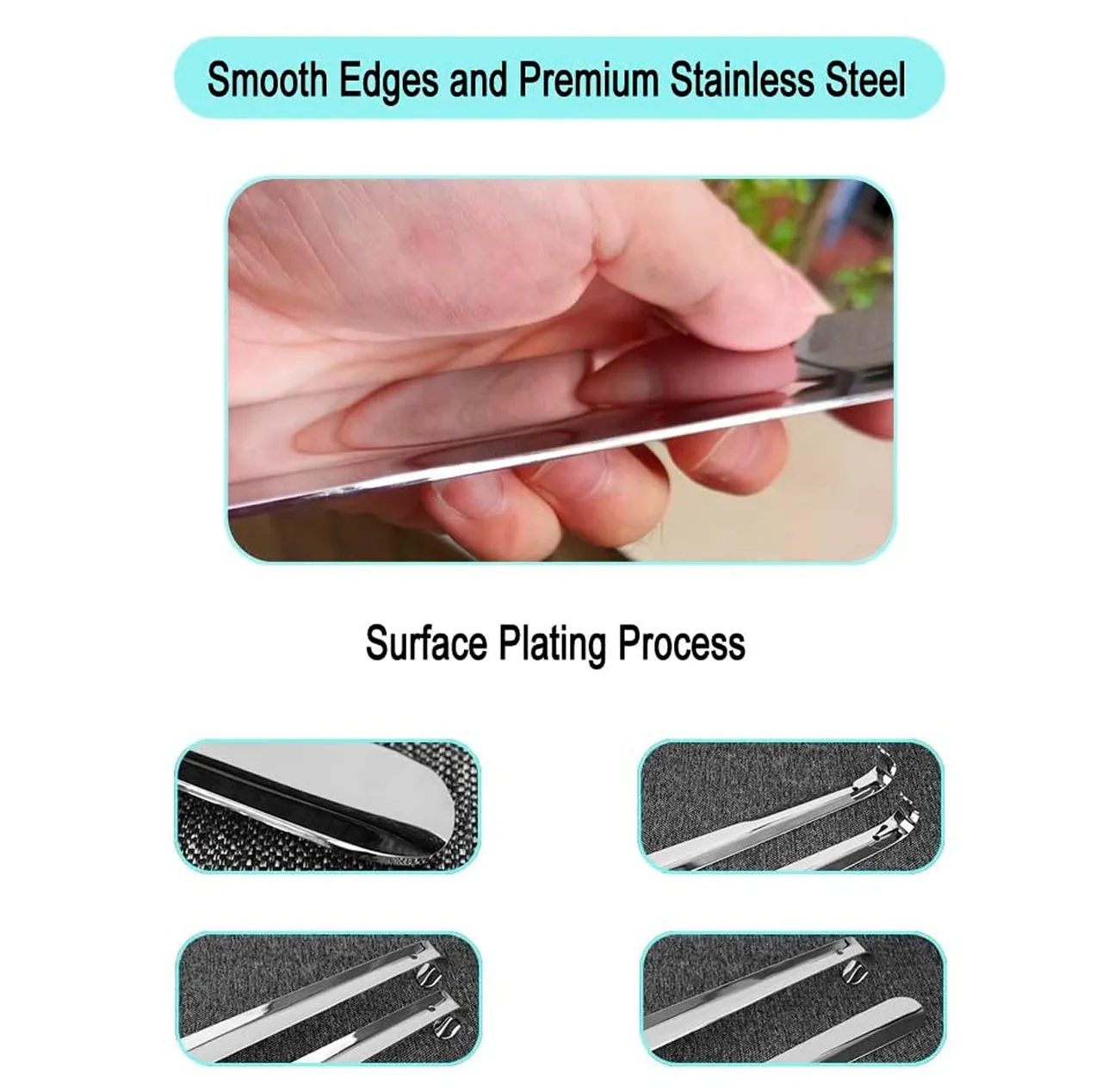 Extra Long Handled Shoe Horn - 16.5 Color Chrome