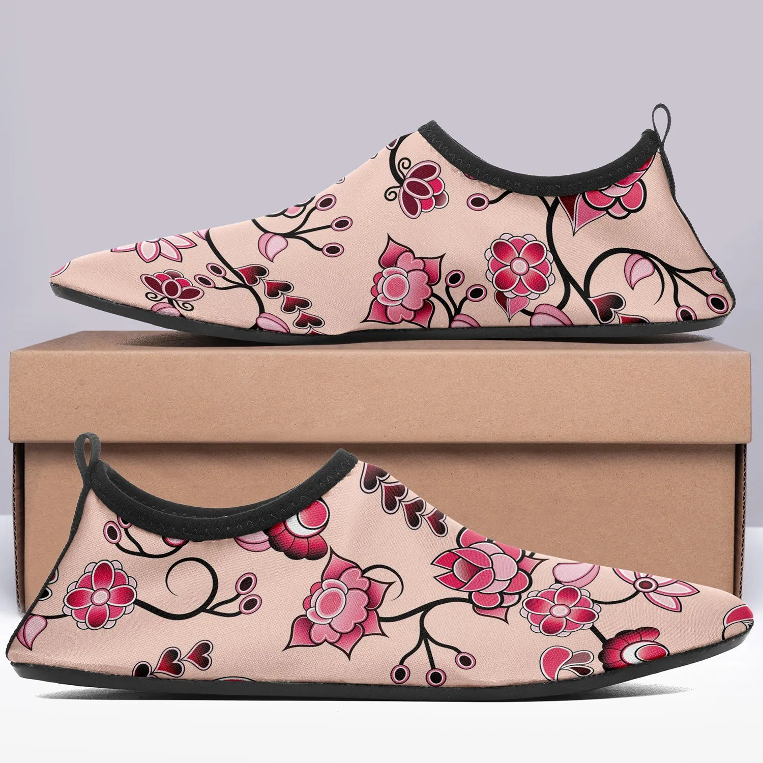 Floral Amour Sockamoccs Kid's Sockamoccs Slip On Shoes