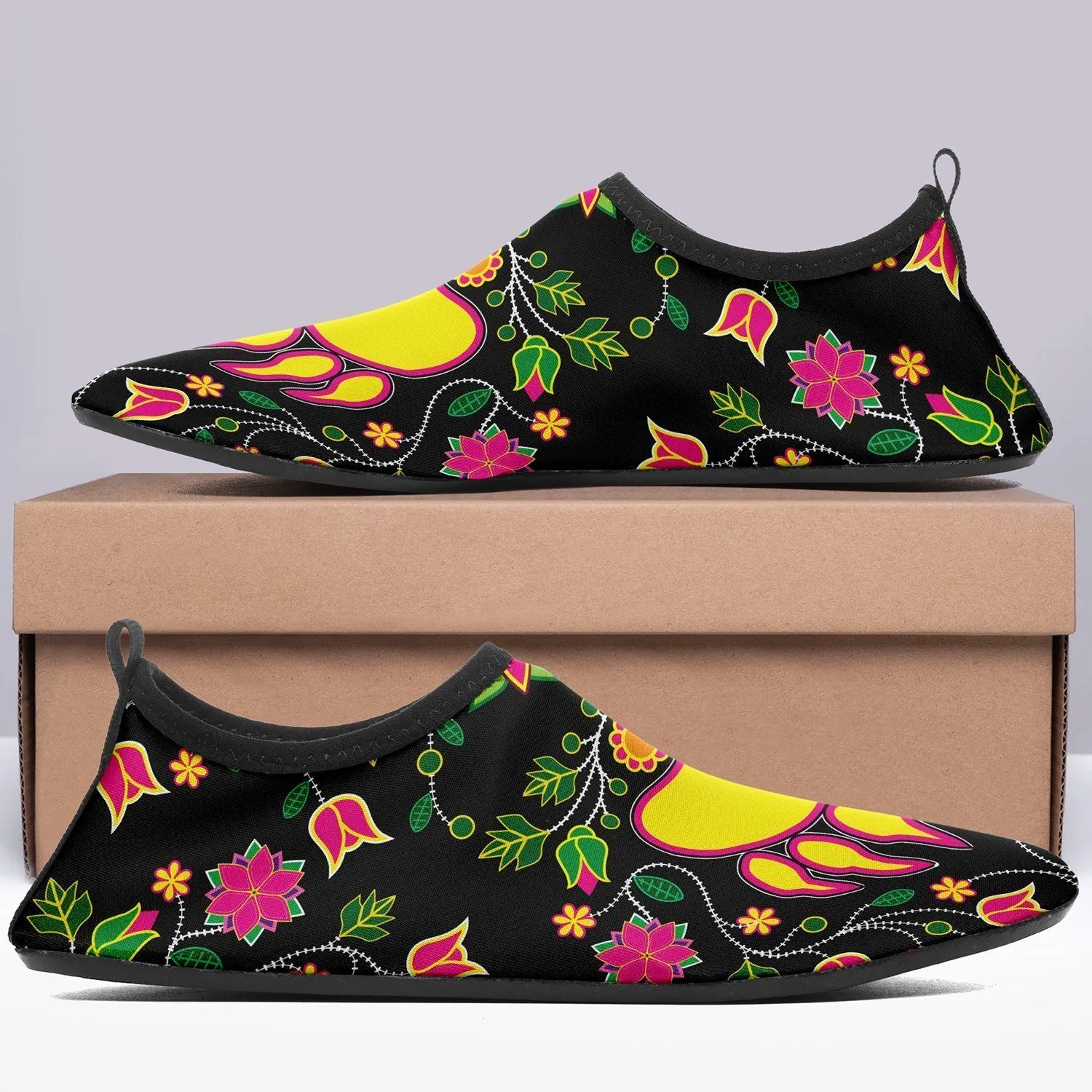 Floral Bearpaw Sockamoccs Kid's Sockamoccs Slip On Shoes