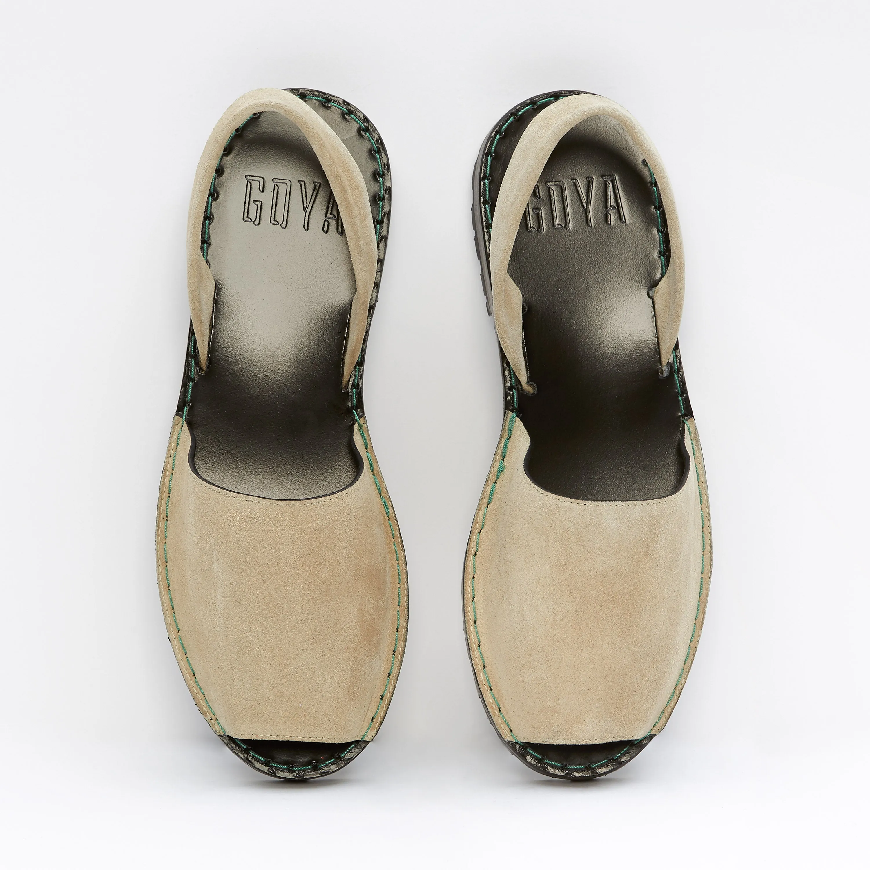 GOYA Beige Suede Sandals