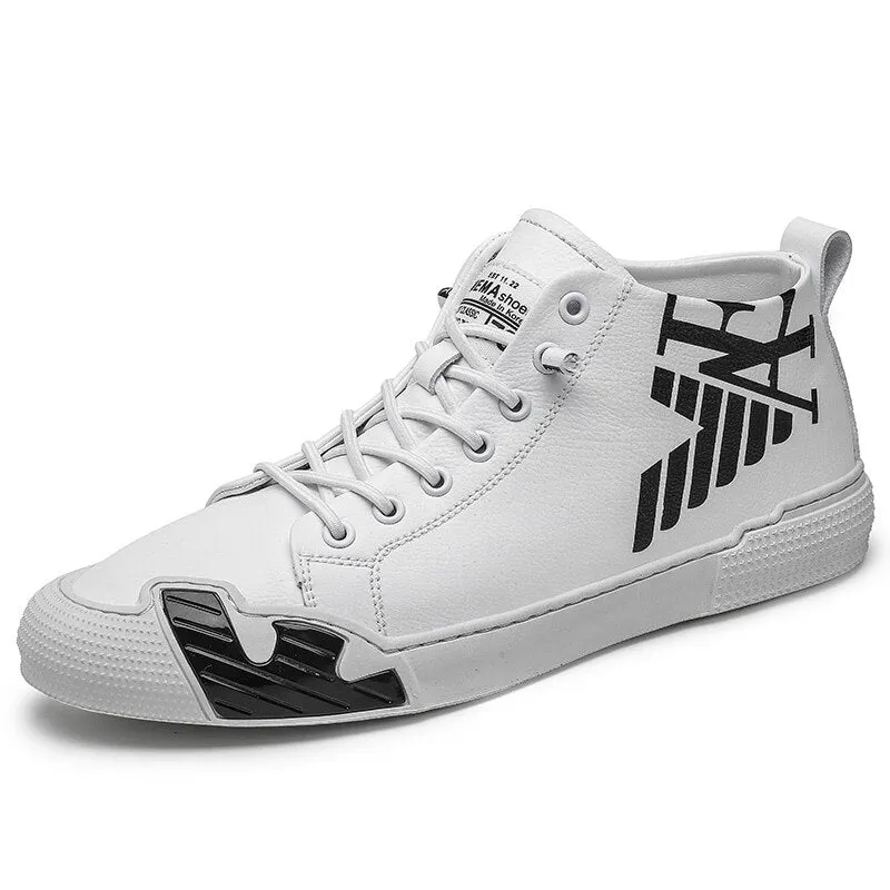 High Quality Luxury Man Shoes Streetwear Hip Hop Mens Sneakers Designer Comfort Mens White Sneakers High Top baskets homme luxe