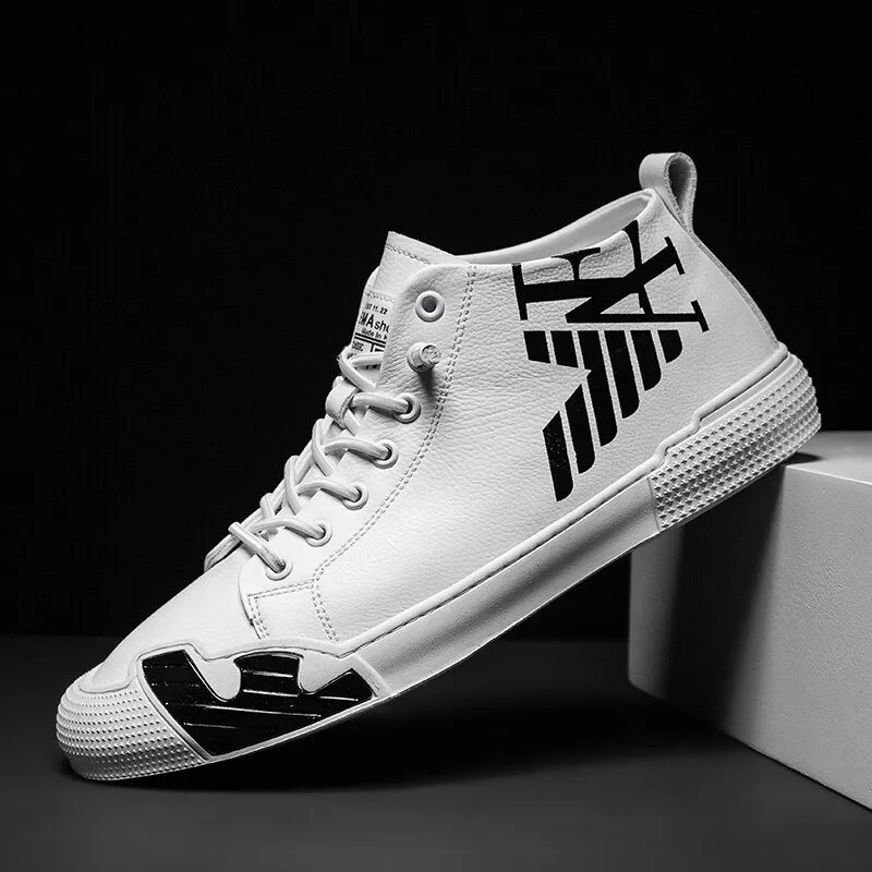 High Quality Luxury Man Shoes Streetwear Hip Hop Mens Sneakers Designer Comfort Mens White Sneakers High Top baskets homme luxe