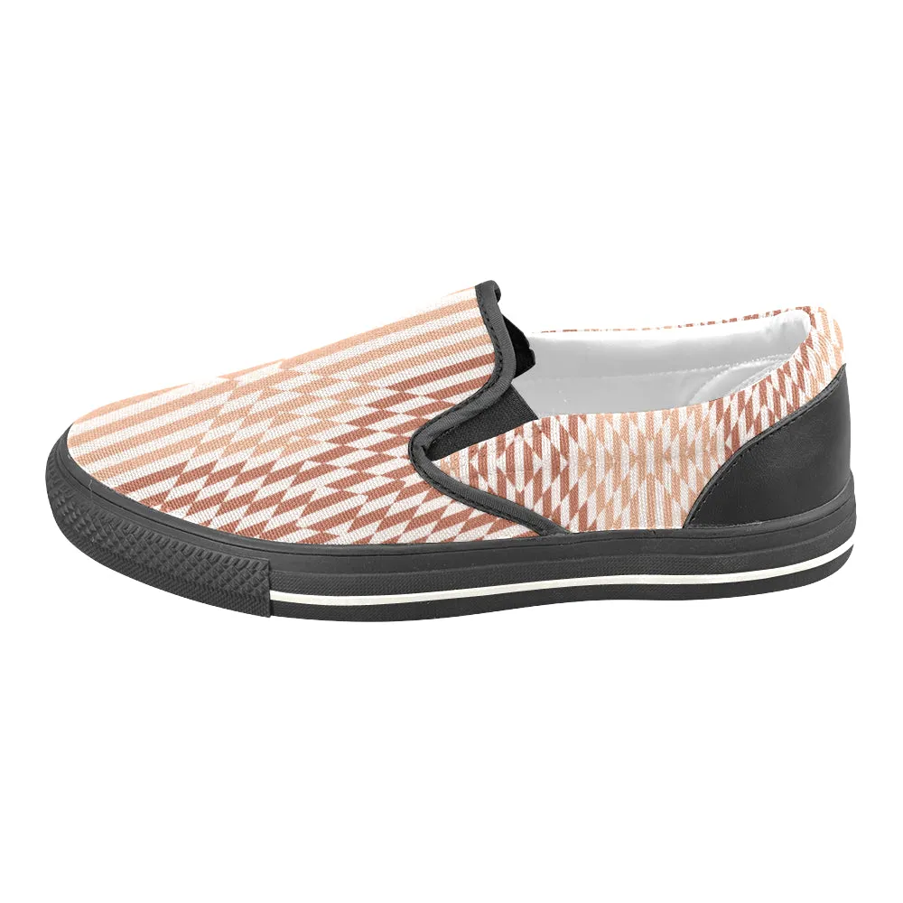 Kids Checkers Print Canvas Slip-on Shoes