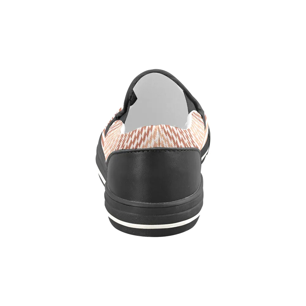 Kids Checkers Print Canvas Slip-on Shoes