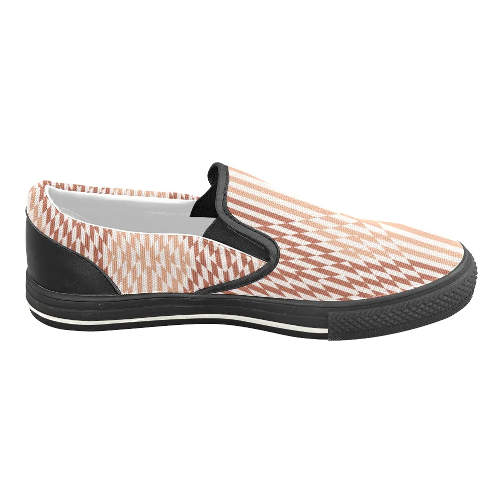 Kids Checkers Print Canvas Slip-on Shoes
