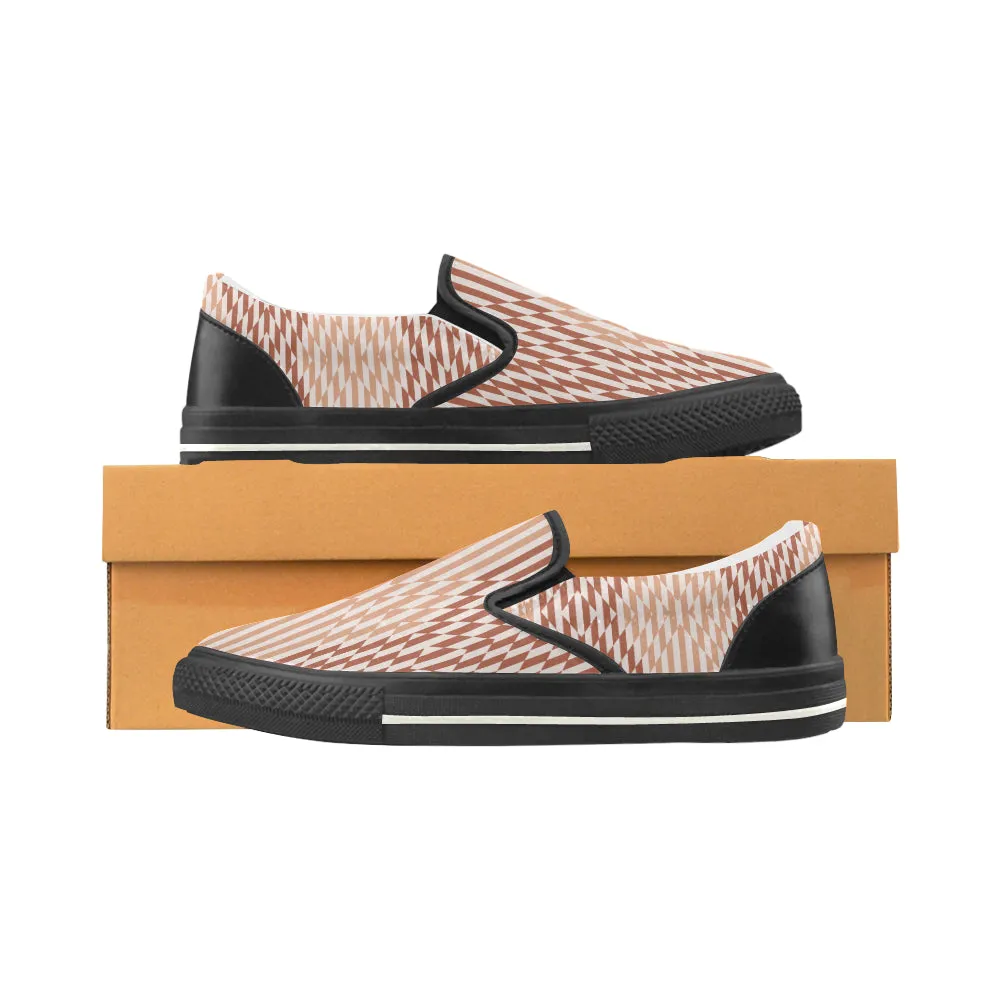 Kids Checkers Print Canvas Slip-on Shoes