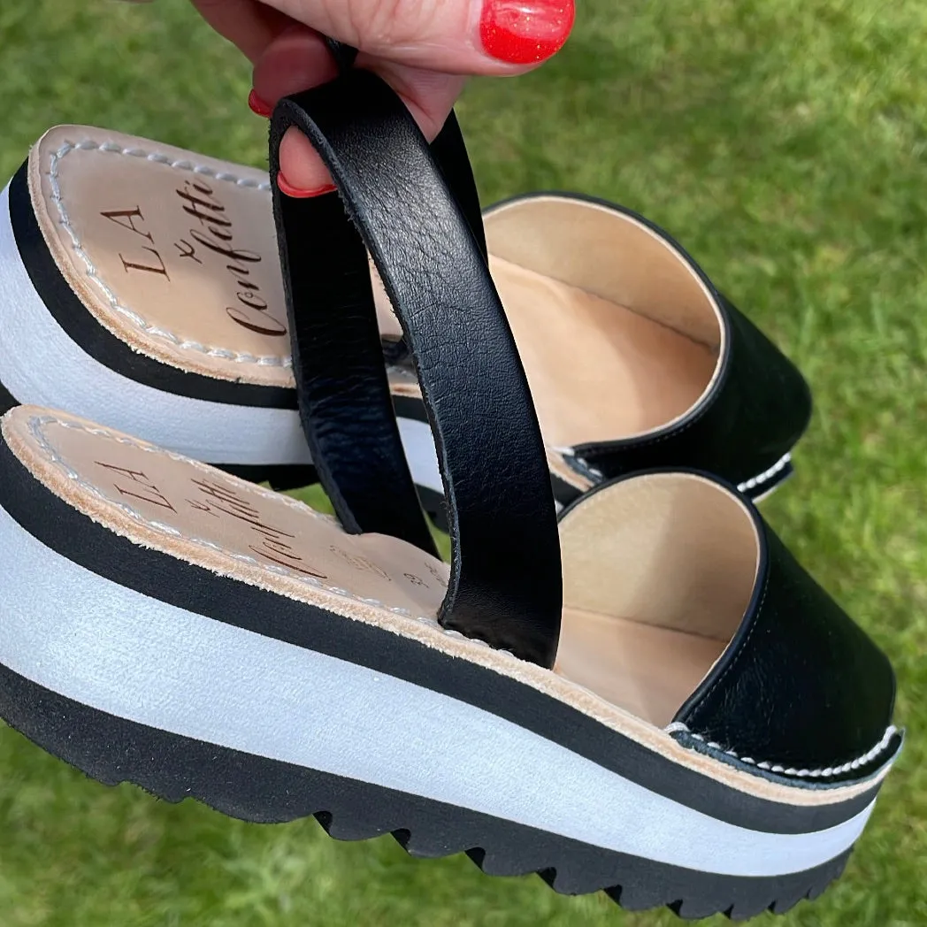 LA x Confetti Brooklyn Flatform Black
