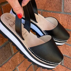 LA x Confetti Brooklyn Flatform Black
