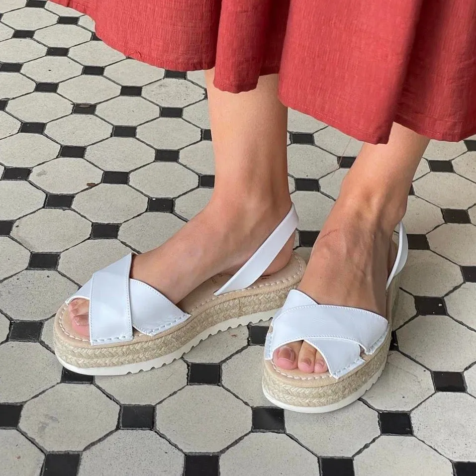 LA x Confetti Crossover Flatform Espadrille Snow White