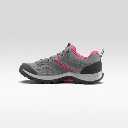 Mh100 - women's mountain hiking shoes - grey/pink