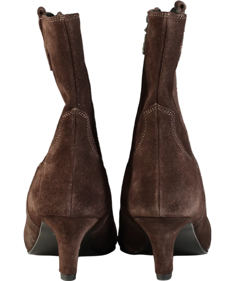 Mint Velvet Brown Suede Ankle Boots UK 7 EU 40 👠