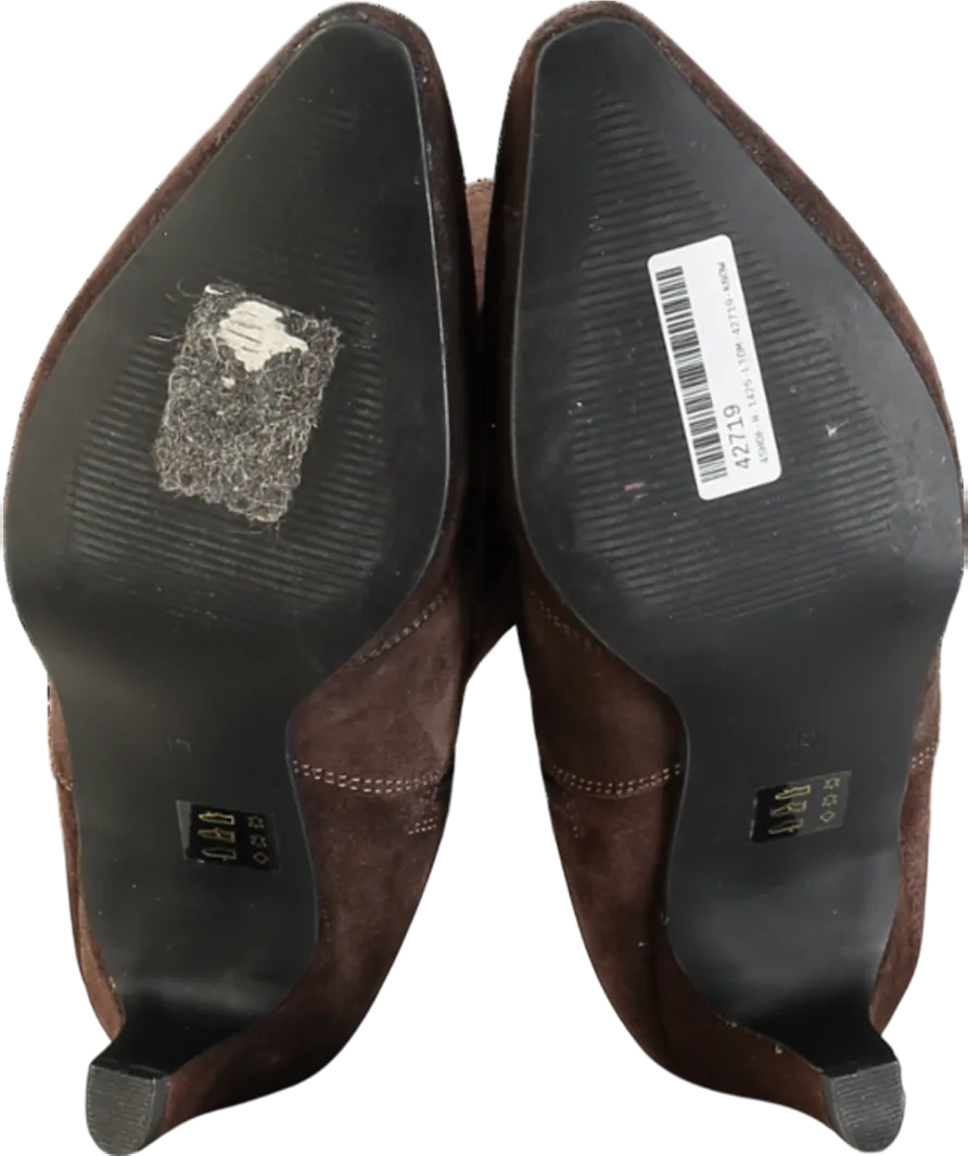 Mint Velvet Brown Suede Ankle Boots UK 7 EU 40 👠