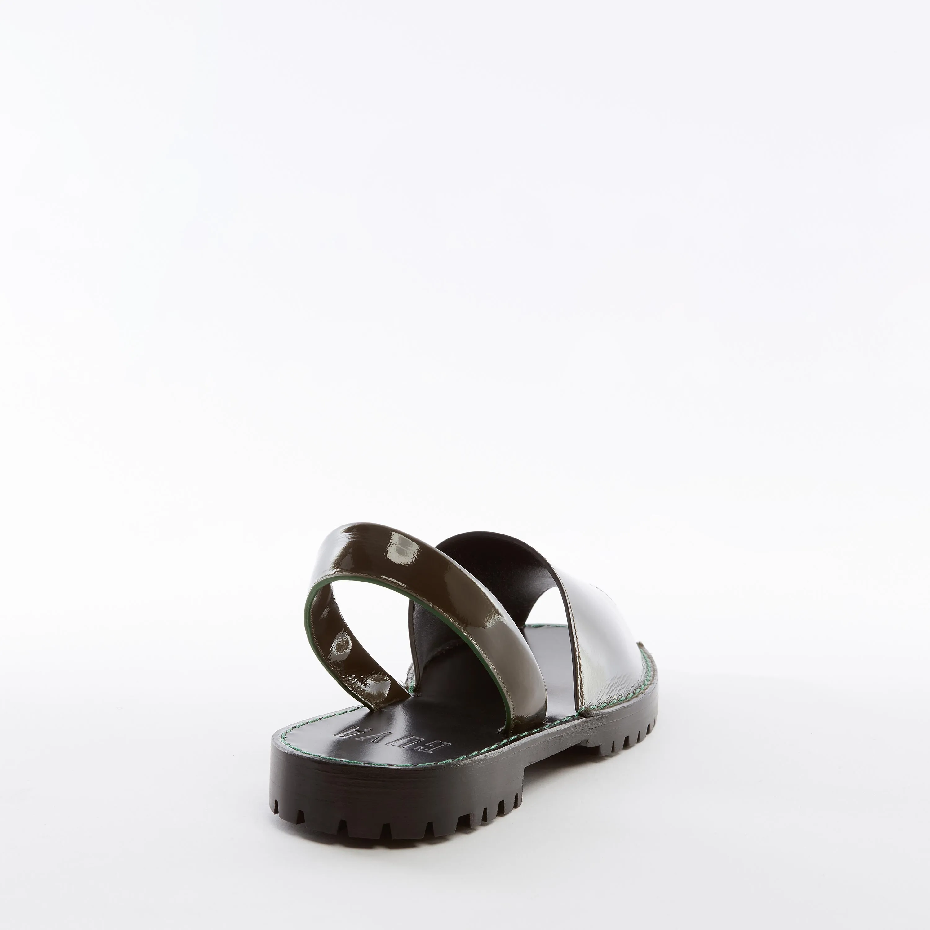 Mud Patent Leather Goya Slide