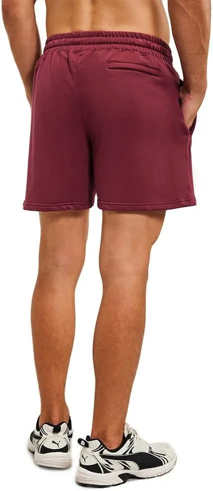 NIMENJOJA Mens 5.5" Athletic Gym Shorts Cotton Jogger Workout Lounge Jersey Zipper Pocket Sweat Shorts