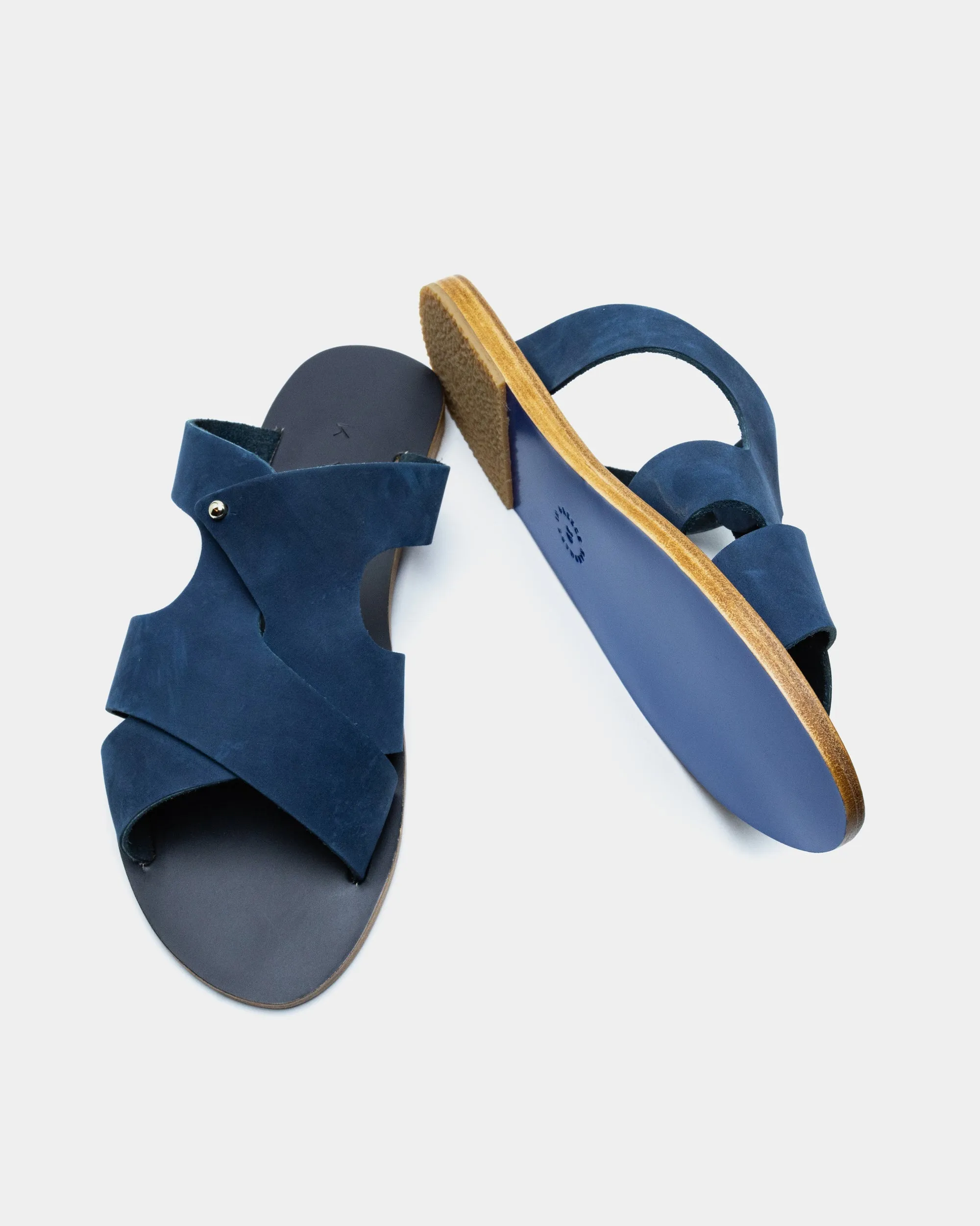 Pserimos Suede Slide Sandals