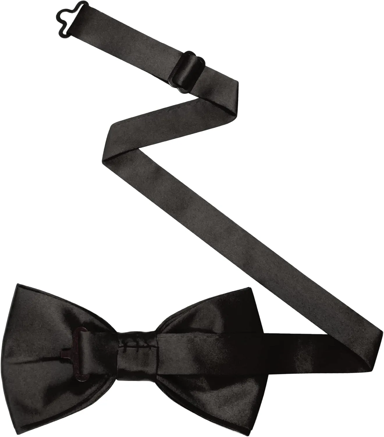Solid Color Pre-tied Bow Tie Adjustable Bowtie for Men