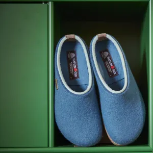 Wool Felt Clogs - Kris - Turquoise (Adults 36-41)