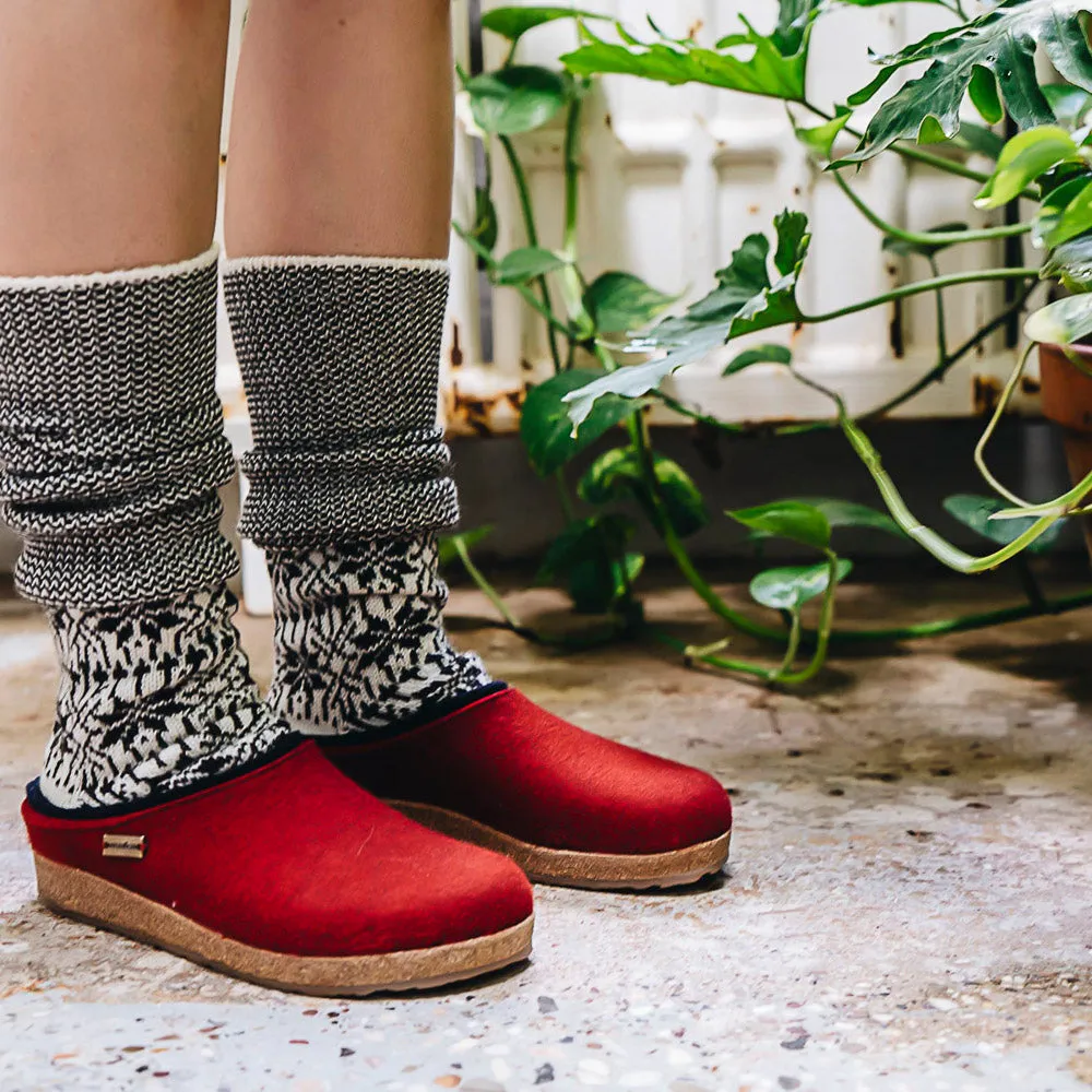 Wool Felt Clogs - Kris - Turquoise (Adults 36-41)