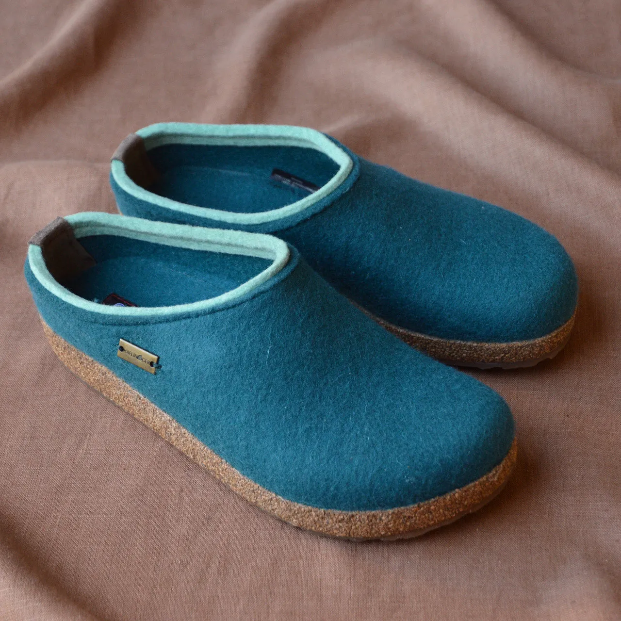 Wool Felt Clogs - Kris - Turquoise (Adults 36-41)