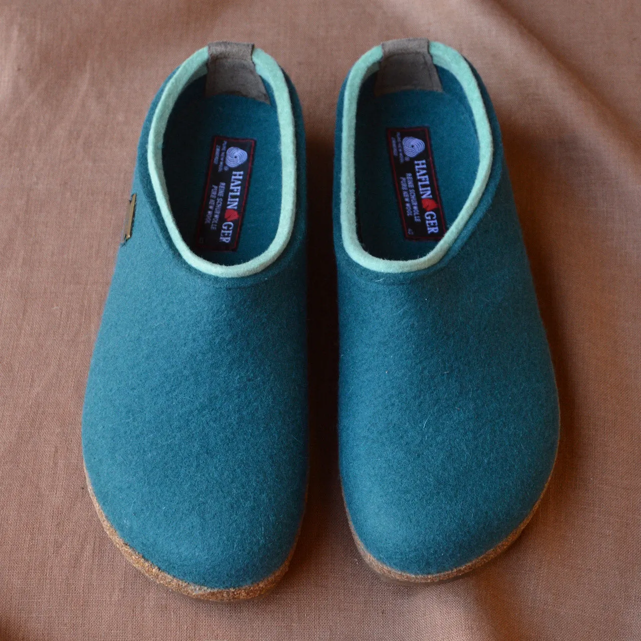 Wool Felt Clogs - Kris - Turquoise (Adults 36-41)
